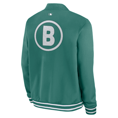 Boston Red Sox Authentic Collection City Connect Men's Nike MLB Full-Zip Bomber Jacket