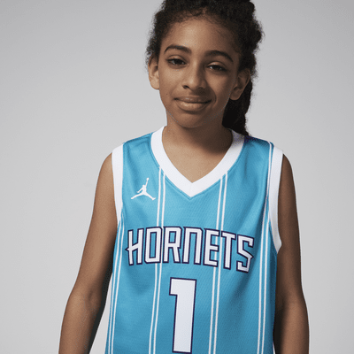 LaMelo Ball Charlotte Hornets Icon Edition Jordan Swingman NBA-jersey met Dri-FIT voor kids