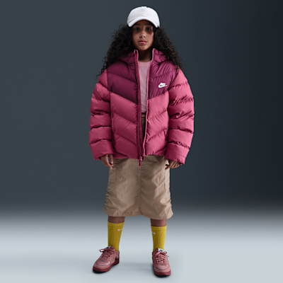 Chamarra acolchada Therma-FIT holgada para niños talla grande Nike Sportswear All Day Play