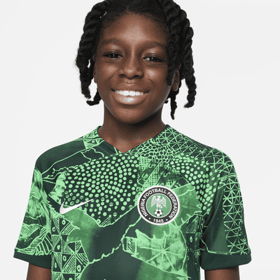 Nigeria 2022/23 Stadium Home Big Kids' Nike Dri-FIT Soccer Jersey