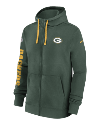 Мужское худи Green Bay Packers Sideline Team Issue Club Nike Full Zip Hoodie