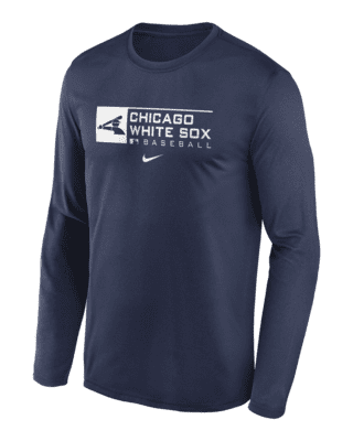 MLB Chicago White Sox Nike Pro Hypercool Fitted Long Sleeve Shirt Mens 2XL  Black