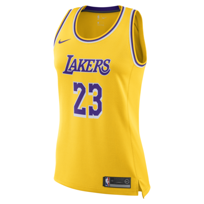LeBron James Lakers Icon Edition Women's Nike NBA Swingman Jersey ...