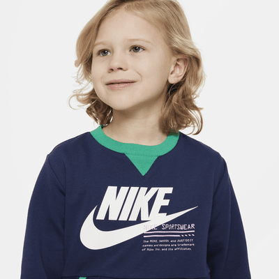 Sudadera de cuello redondo de French Terry para niños talla pequeña Nike Sportswear Paint Your Future