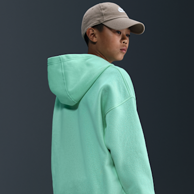 Sudadera con gorro sin cierre oversized para niños talla grande Nike Sportswear Club Fleece