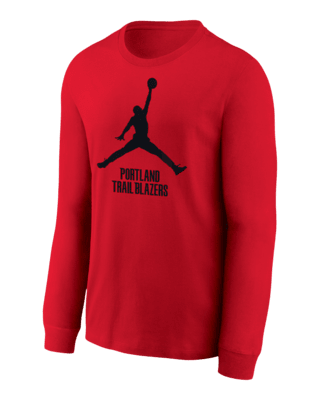 Подростковая футболка Portland Trail Blazers Essential Big Kids' Jordan NBA Long-Sleeve