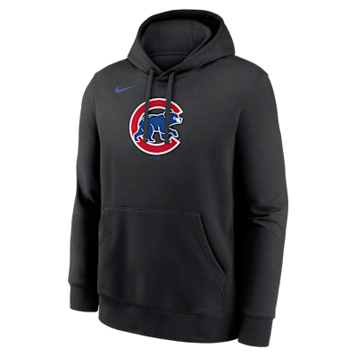 Sudadera con gorro sin cierre Nike de la MLB para hombre Chicago Cubs Club