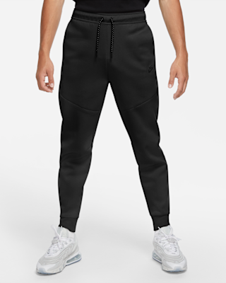 nike tech tracksuit bottoms black