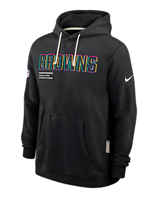 Мужское худи Cleveland Browns Crucial Catch Sideline Nike Dri-FIT NFL Pullover Hoodie