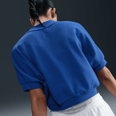 Nike Sportswear Collection Women's Crew-Neck Short-Sleeve Cropped French Terry Top