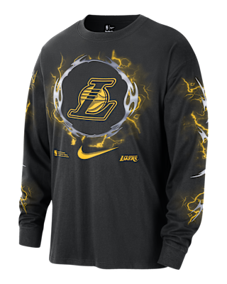 Мужская футболка Los Angeles Lakers Courtside Nike NBA Long-Sleeve