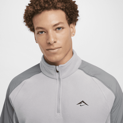 Maglia da running in fleece con zip a 1/4 Nike Trail Polartec® – Uomo