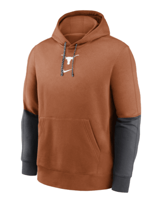 Мужское худи Texas Longhorns Sideline Team Issue Club Nike College Pullover Hoodie