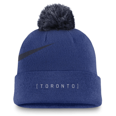 Toronto Blue Jays Peak Men's Nike MLB Cuffed Pom Beanie