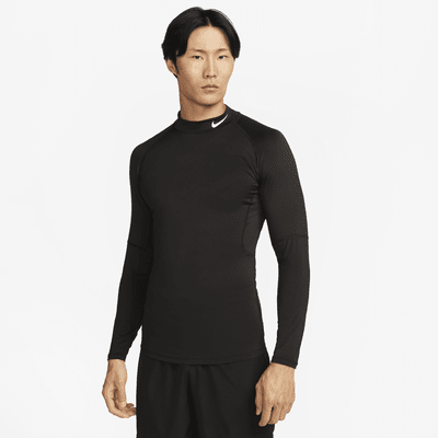 Haut de fitness à manches longues et col montant Dri-FIT Nike Pro pour homme