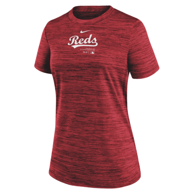 Cincinnati Reds Authentic Collection Practice Velocity Women's Nike Dri-FIT MLB T-Shirt