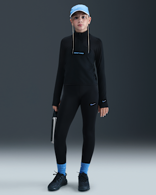 Детские тайтсы Nike Pro Big Kids' (Girls') Dri-FIT Leggings with Shine Accents