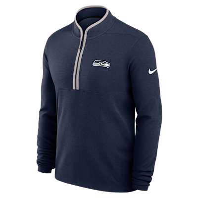 Seattle Seahawks Logo Victory Men's Nike Dri-FIT NFL 1/2-Zip Long-Sleeve Top