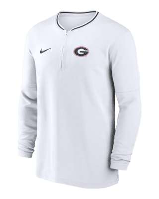 Мужские  Georgia Bulldogs Sideline Coach Nike Dri-FIT College 1/2-Zip Long-Sleeve Top