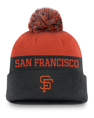 Мужские  San Francisco Giants Rewind Peak Nike MLB Cuffed Pom Beanie