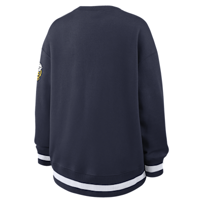 Sudadera de cuello redondo sin cierre oversized universitaria Nike para mujer Michigan Legacy Phoenix