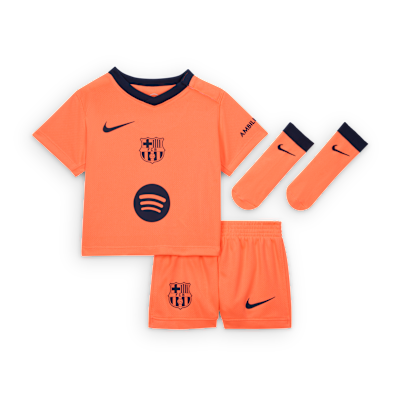 Trzyczęściowy strój piłkarski dla niemowląt i maluchów Nike Total 90 FC Barcelona Stadium 2025/26 (wersja trzecia) – replika