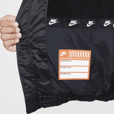 Nike Little Kids' Jacquard Hazard Stripe Puffer Jacket