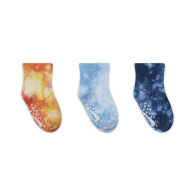 Nike Baby Tie-Dye Gripper Socks (3 Pairs)