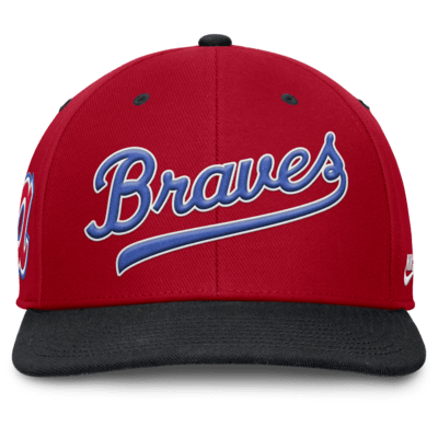 Gorra Nike Dri-FIT de la MLB ajustable para hombre Atlanta Braves Cooperstown Pro