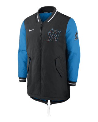 Nike Miami Marlins Authentic Performance Apparel Dri-Fit Hooded Shirt Mens  2XL