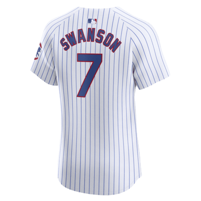 Dansby Swanson Chicago Cubs Men's Nike Dri-FIT ADV MLB Elite Jersey