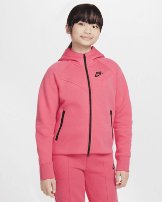 Подростковое худи Nike Sportswear Tech Fleece Big Kids' (Girls') Full-Zip Hoodie