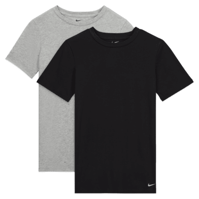 Camisetas interiores con cuello redondo para niños talla grande (paquete de 2) Nike