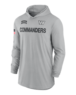 Мужские  Washington Commanders Salute to Service Edge Mascot Lockup Men’s Nike Dri-FIT NFL Long-Sleeve Hooded Top