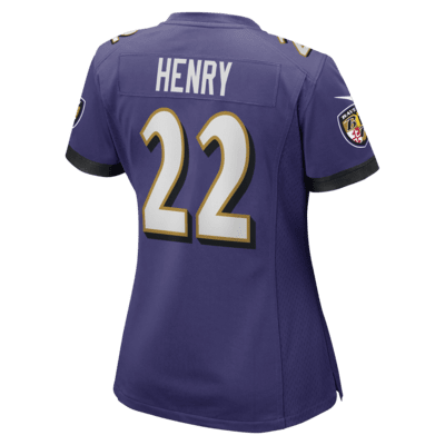 Jersey de fútbol americano Nike de la NFL Game para mujer Derrick Henry Baltimore Ravens