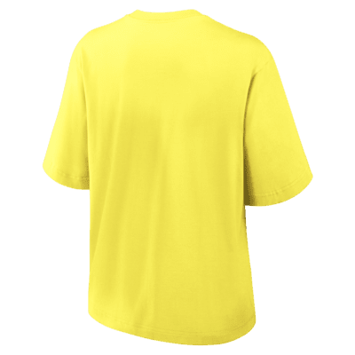 Playera universitaria Nike para mujer Oregon Ducks Legacy Established Boxy