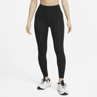 Nike One Luxe Women's Mid-Rise Tight Fit Micro Rib Leggings Black RRP  £64.99 