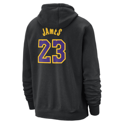 LeBron James Los Angeles Lakers Club Fleece City Edition Men's Nike NBA Pullover Hoodie