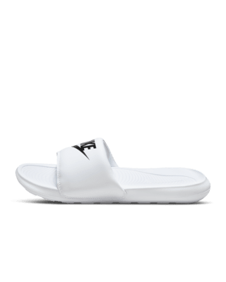 sliders white nike