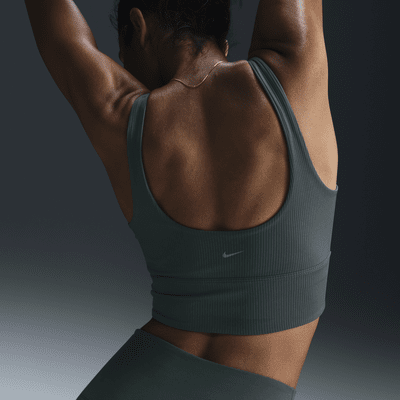 Bra Longline imbottito a sostegno leggero Nike Zenvy Rib – Donna