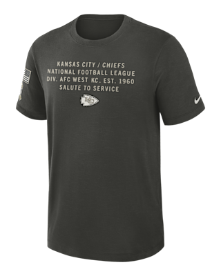 Мужская футболка Kansas City Chiefs Salute to Service Slub Nike Dri-FIT NFL