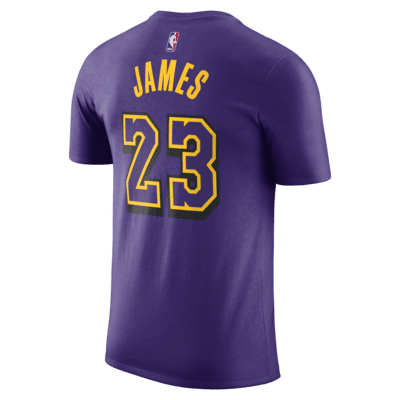 Playera Nike de la NBA para hombre LeBron James Los Angeles Lakers Essential City Edition