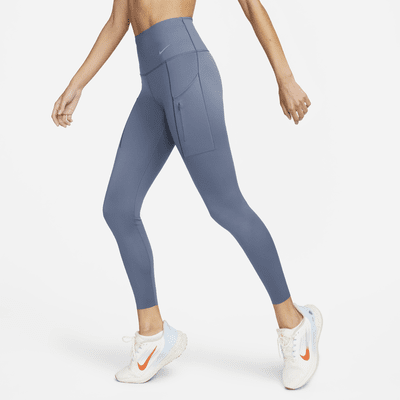 Leggings de tiro alto de 7/8 de sujeción firme con bolsillos para mujer Nike Go