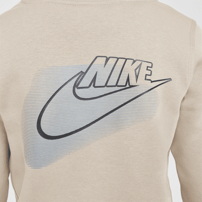 Nike Sportswear Standard Issue-pullover-hættetrøjen i fleece til store børn (drenge)