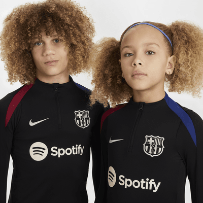 FC Barcelona Strike Nike Dri-FIT Genç Çocuk Futbol Antrenman Üstü