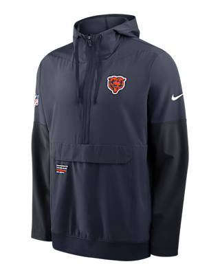 Мужская куртка Chicago Bears Well Rounded Anorak Nike NFL 1/2-Zip Hooded