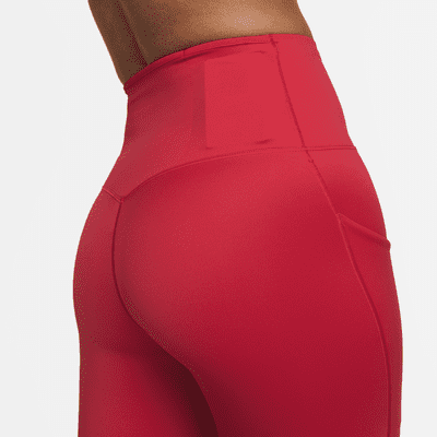 Shorts de ciclismo con bolsillos de tiro alto de 20 cm de sujeción firme para mujer Nike Go