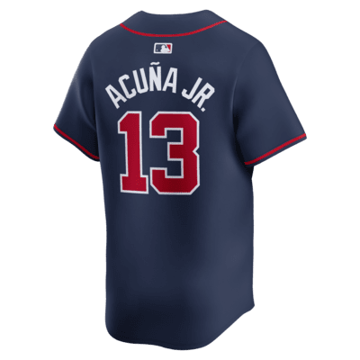 Jersey Nike Dri-FIT ADV de la MLB Limited para hombre Ronald Acuña Jr. Atlanta Braves