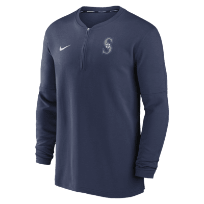 Seattle Mariners Authentic Collection Game Time Men's Nike Dri-FIT MLB 1/2-Zip Long-Sleeve Top