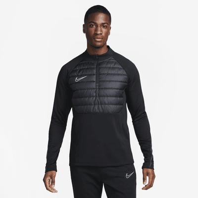 Playera de fútbol de medio cierre Therma-FIT para hombre Nike Academy Winter Warrior